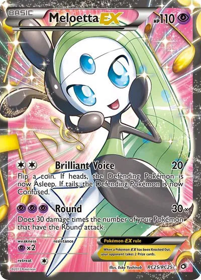 Meloetta EX (Full Art) Ultra Rare RC25 Legendary Treasures: Radiant Collections