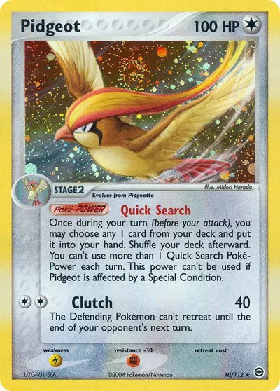 Pidgeot Pokemon Holo Rare 10 EX FireRed & LeafGreen