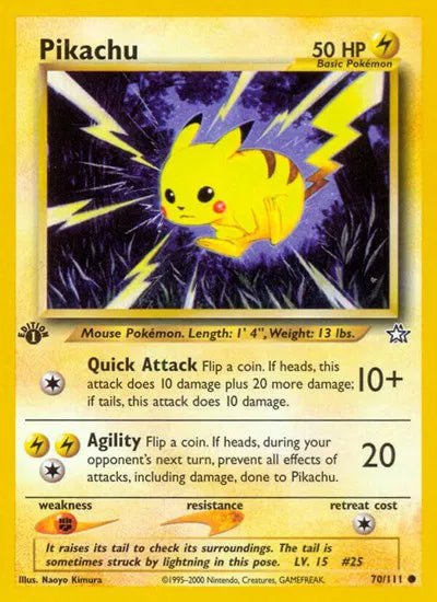 Pikachu Neo Genesis Common 70 First Edition