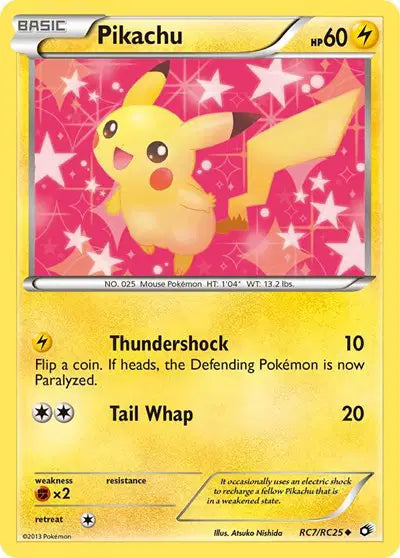 Pikachu Uncommon RC7 Legendary Treasures: Radiant Collections