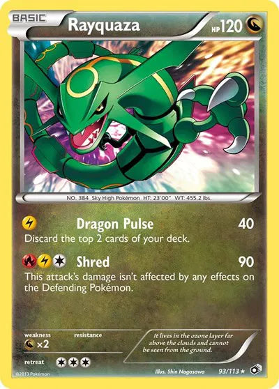 Rayquaza Holo Rare 93 Legendary Treasures