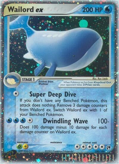 Wailord ex Pokemon Ultra Rare 100 EX Sandstorm