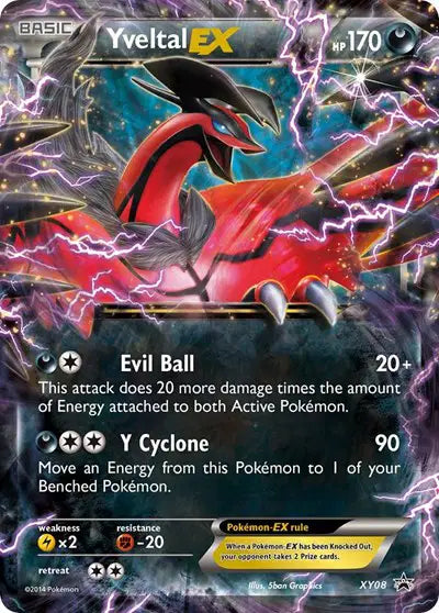 Yveltal EX Pokemon Promo XY08 XY Promos