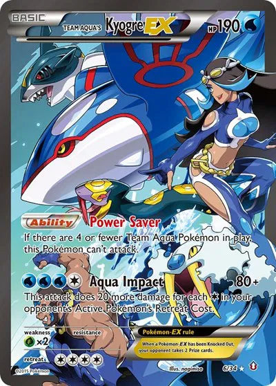 Team Aqua's Kyogre EX Pokemon Ultra Rare 6 Double Crisis