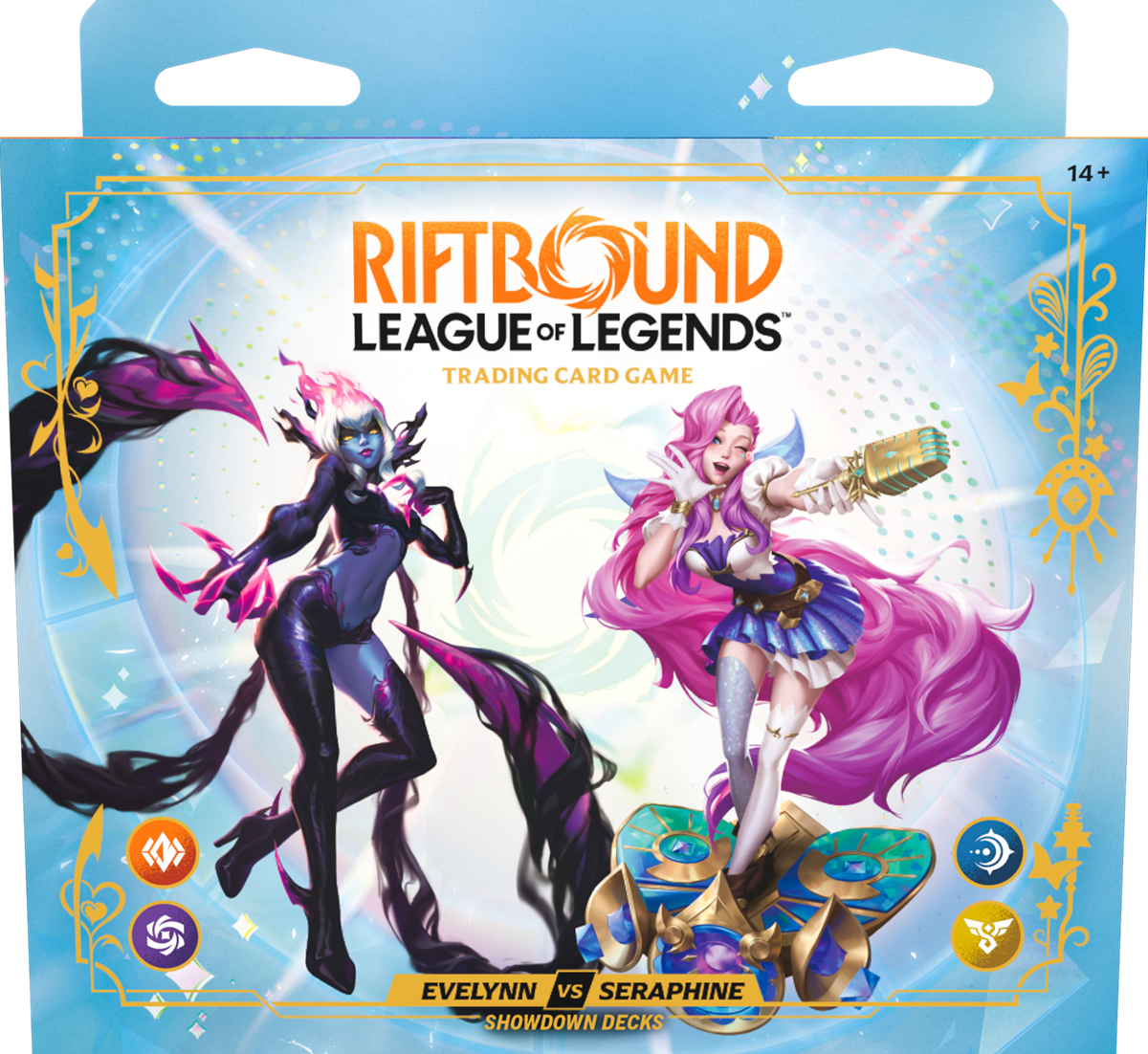 League of Legends RIFTBOUND TCG: RADIANCE SHOWDOWN DECK - EVELYNN VS SERAPHINE (PRE-ORDER))