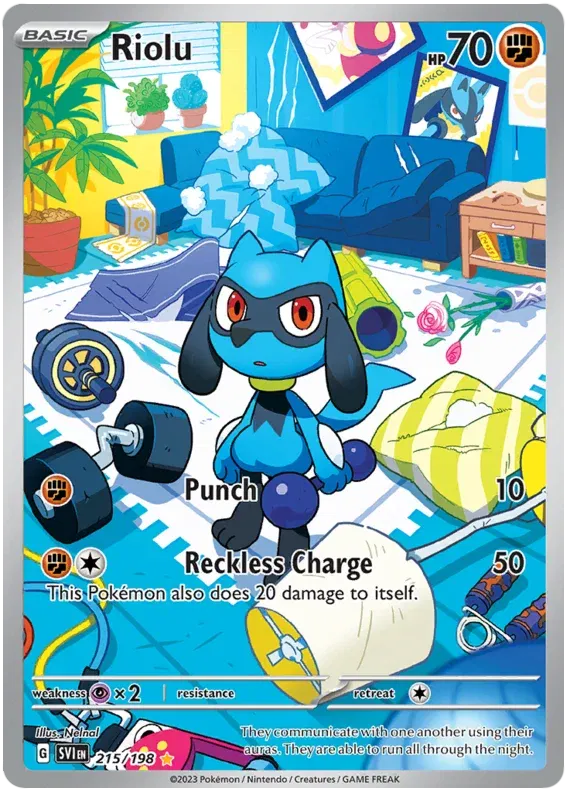 Riolu Illustration Rare 215/198 Scarlet & Violet Base Set