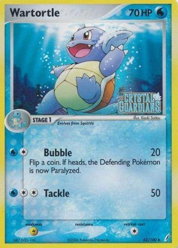 Wartortle (42) EX Crystal Guardians Uncommon 42 (Reverse holo stamped)