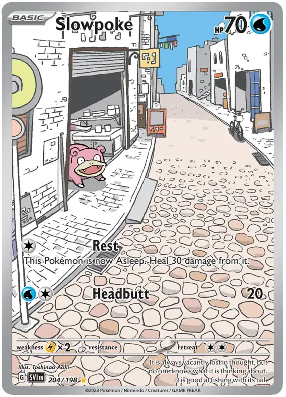 Slowpoke Illustration Rare 204/198 Scarlet & Violet Base Set