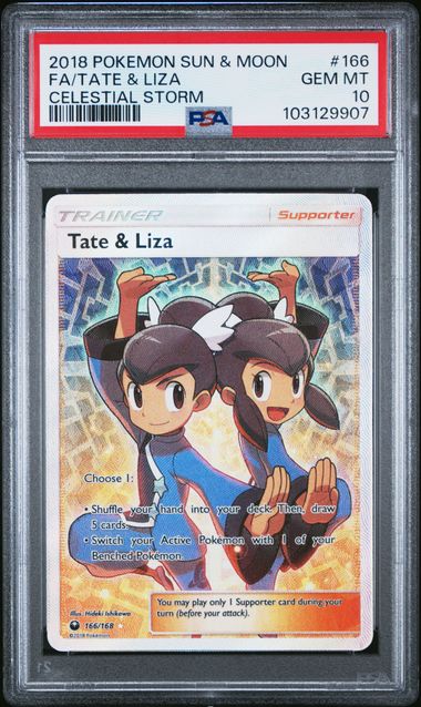 PSA Pokemon FA/TATE & LIZA, Celestial Storm #166 GEM MT 10