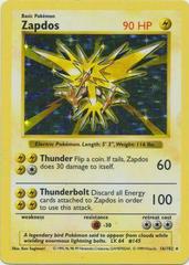 Zapdos Pokemon • Holo Rare • 16 Base Set (Shadowless)