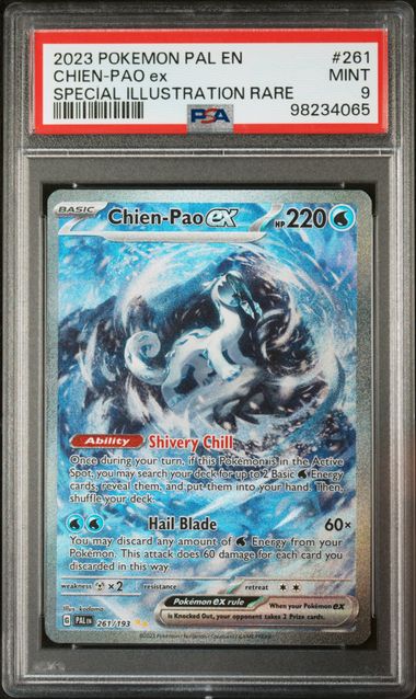PSA 2023 CHIEN-PAO ex PAL EN-PALDEA EVOLVED #261 SPECIAL ILLUSTRATION RARE Mint 9