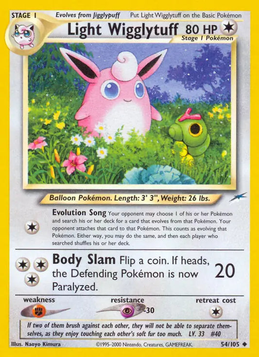 Light Wigglytuff Neo Destiny Uncommon 54