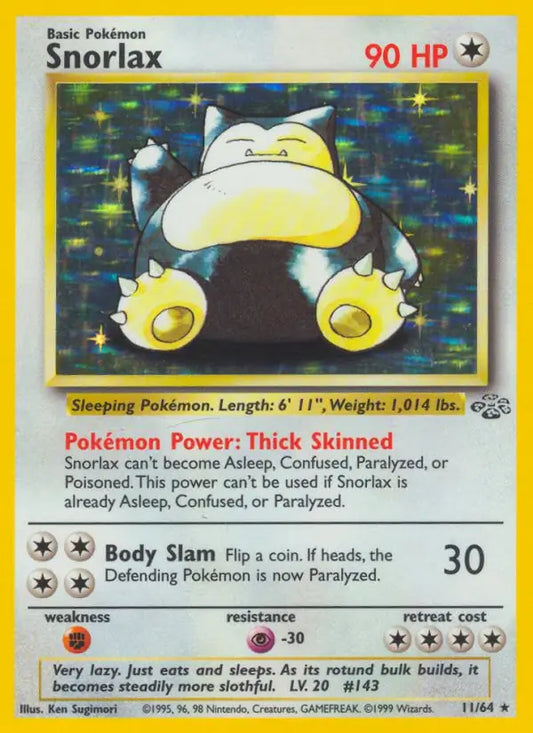 Snorlax Jungle Holo Rare 11