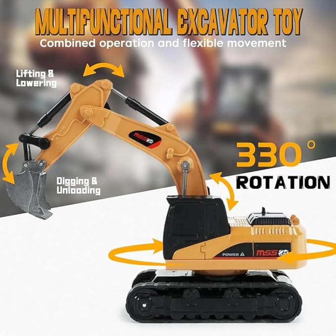 Microcrew Mini RC Construction Series – Pocket Dump Truck, Excavator & Forklift, 1/64 2.4GHZ Mini RC Car Toy Gifts for Adults