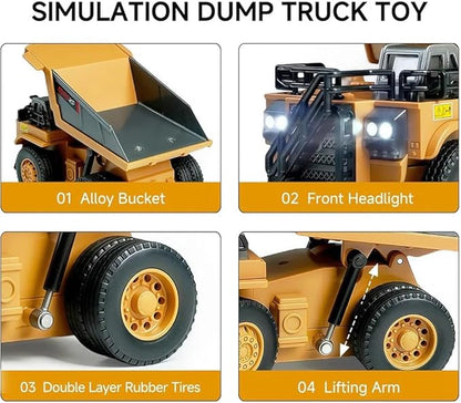 Microcrew Mini RC Construction Series – Pocket Dump Truck, Excavator & Forklift, 1/64 2.4GHZ Mini RC Car Toy Gifts for Adults