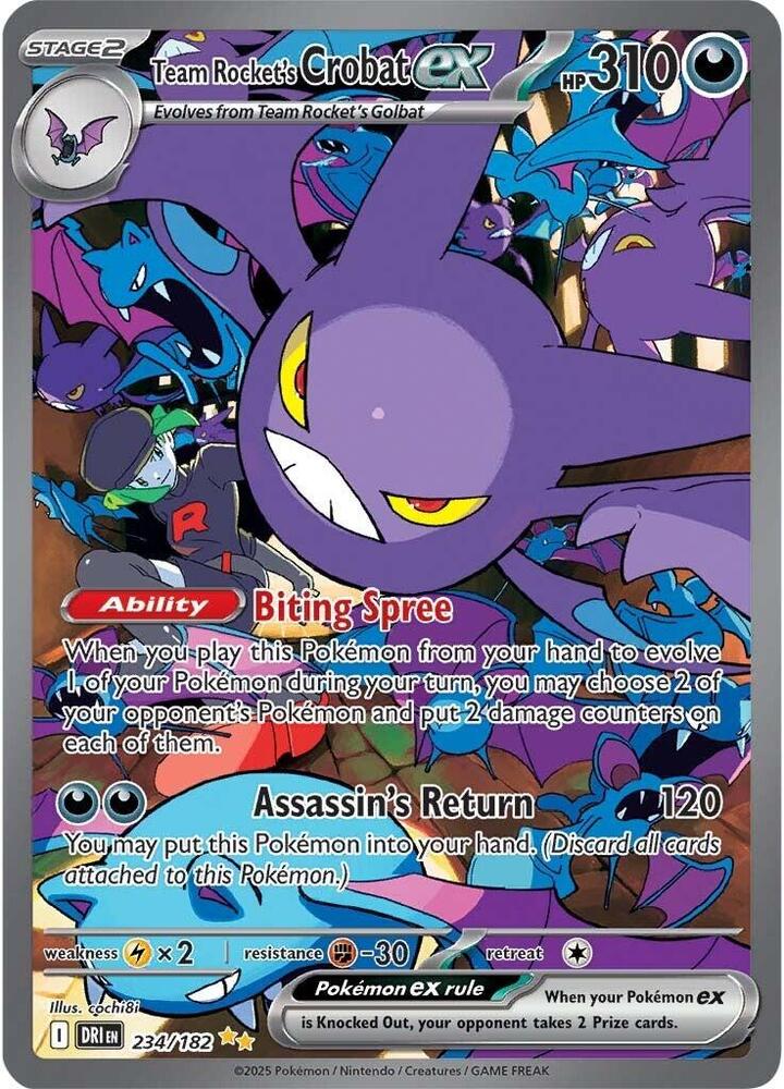 Team Rocket's Crobat ex Destined Rivals Special Illustration Rare 234/182
