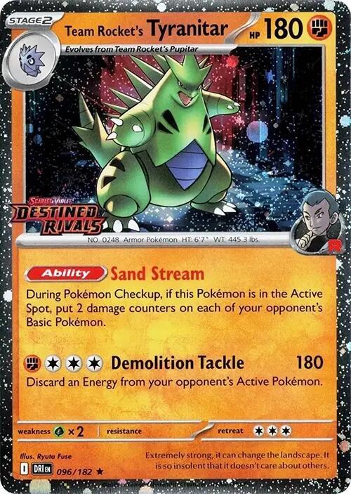 Team Rocket's Tyranitar (Prerelease) Scarlet & Violet Promo Rare 096/182