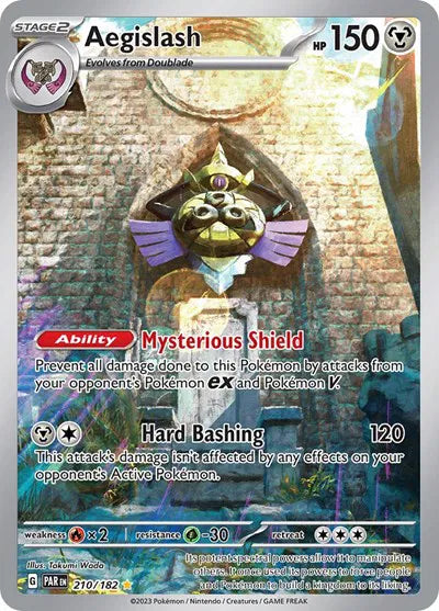 Aegislash Pokemon Illustration Rare 210/182 Paradox Rift