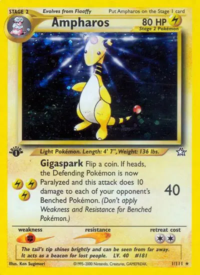 Ampharos Pokemon (1/111) Neo Genesis