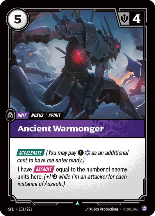 Ancient Warmonger Spiritforged Uncommon • 131/221 Normal