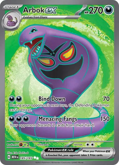Arbok ex Ultra Rare 185/165 SV: 151
