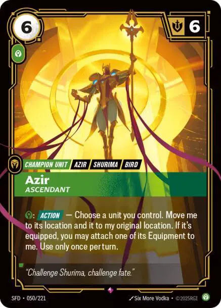 Azir - Ascendant Spiritforged Rare • 050/221 Foil