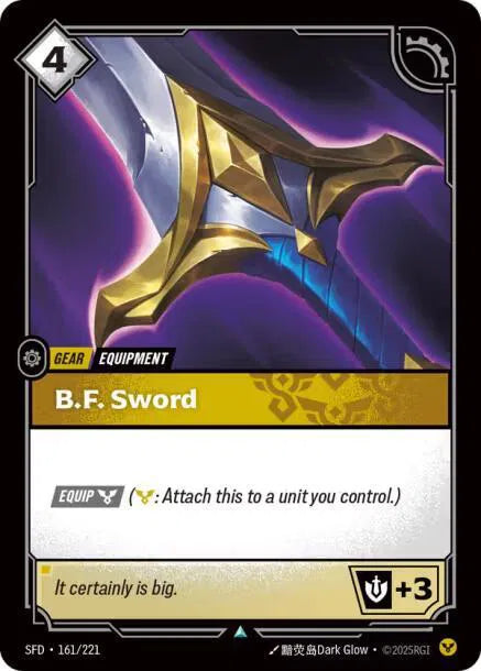 B.F. Sword Spiritforged Uncommon • 161/221 Normal
