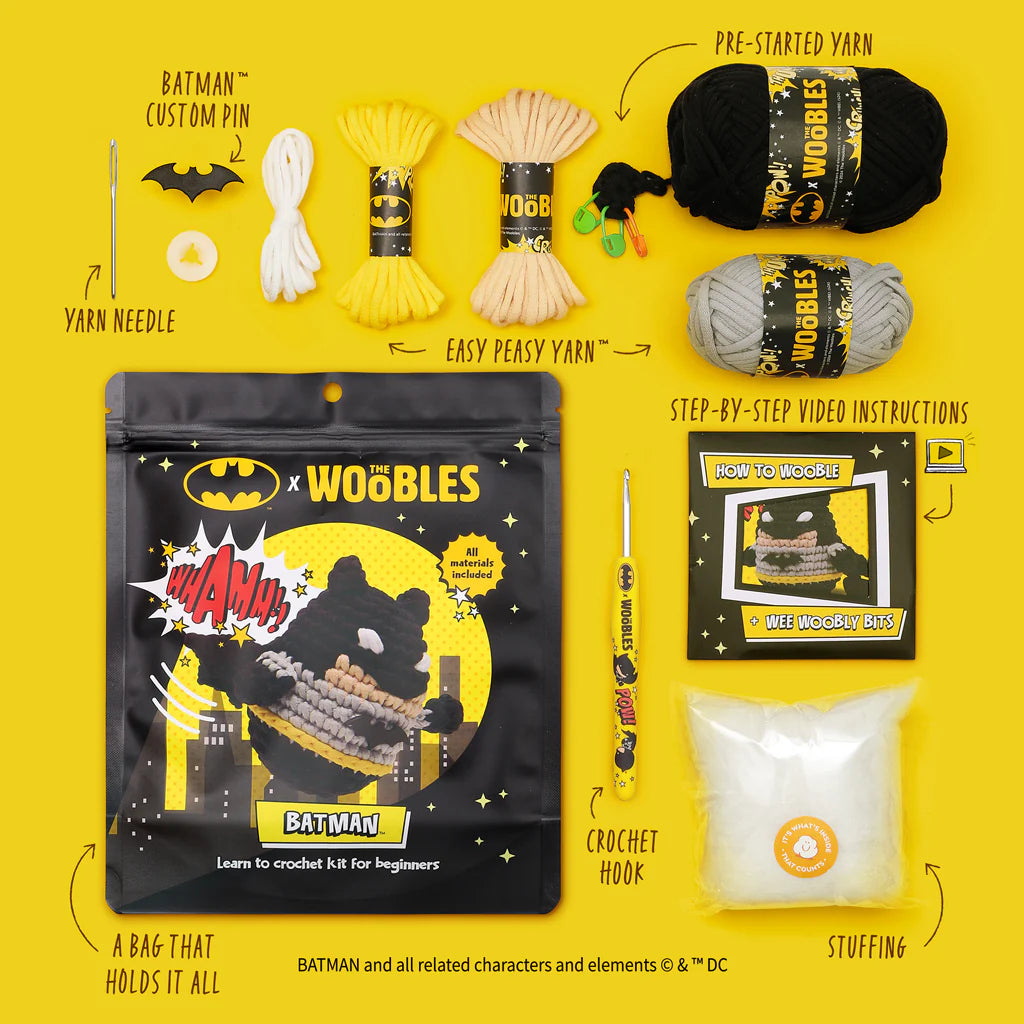 The Woobles: Batman [Learn to Crochet Kit For Beginners]