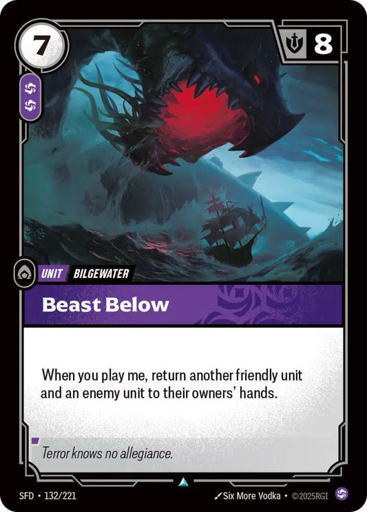 Beast Below Spiritforged Uncommon • 132/221 Normal