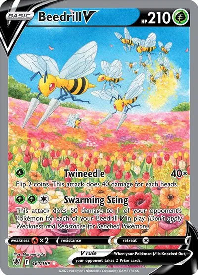 Beedrill V (Alternate Full Art) Ultra Rare 161/189 Astral Radiance