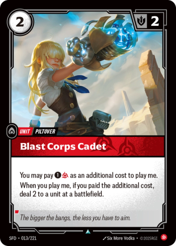 Blast Corps Cadet SFD-013/221