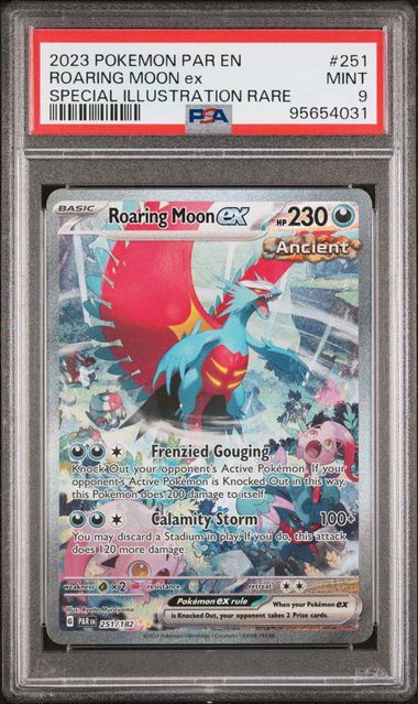 2023 PSA ROARING MOON ex SPECIAL ILLUSTRATION RARE PAR EN-PARADOX RIFT #251 Mint -9