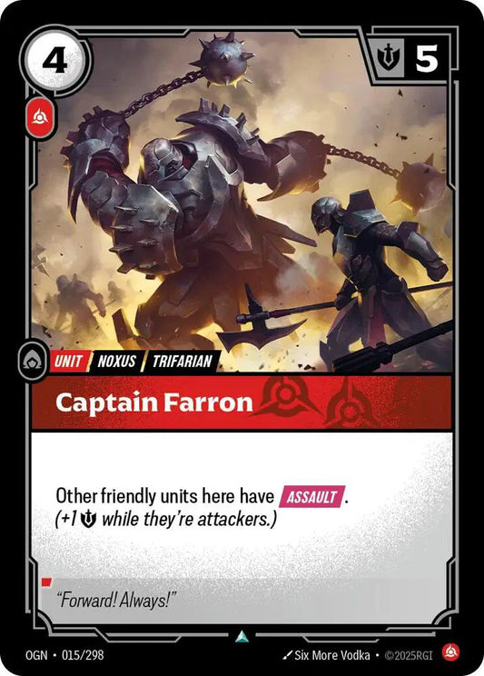 Captain Farron - Uncommon (15/298) Riftbound Origins