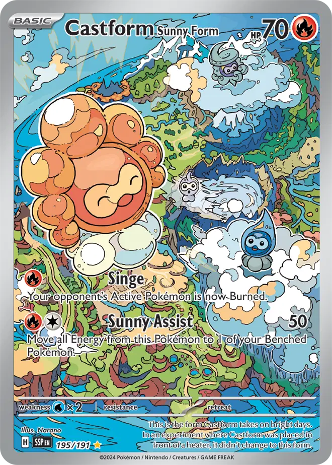 Castform Sunny Form (195/191) Surging Sparks