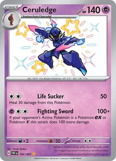 Ceruledge Pokemon (162/091) Paldean Fates