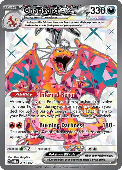 Charizard ex Ultra Rare  215/197 Obsidian Flames
