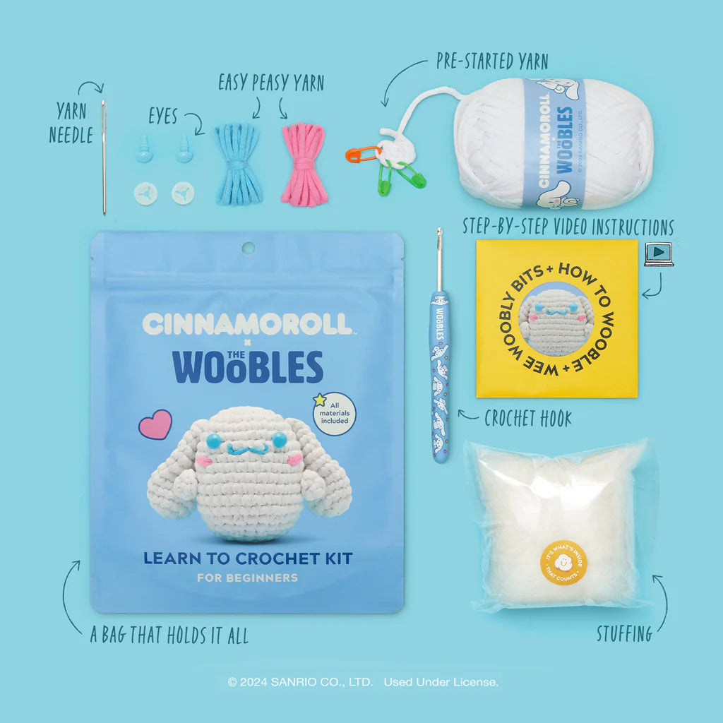 The Woobles: Cinnamoroll™  [Learn to Crochet Kit For Beginners]