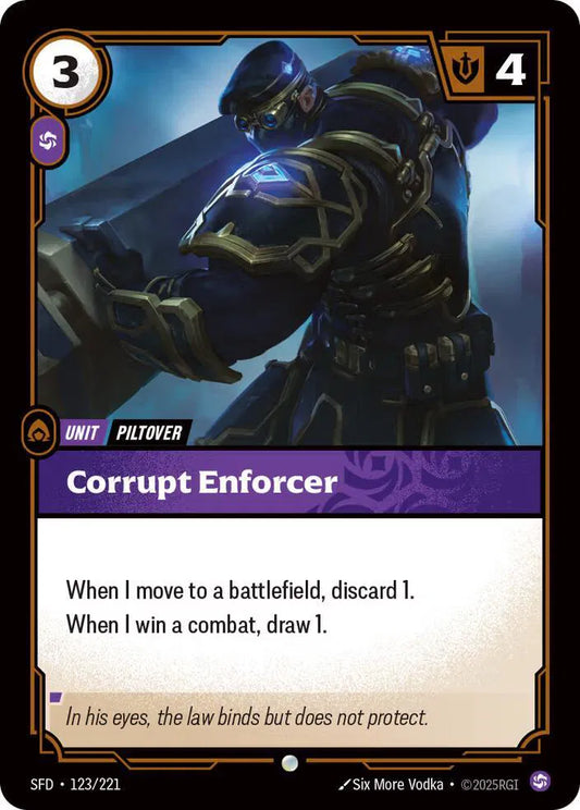 Corrupt Enforcer Spiritforged Common • 123/221 Normal
