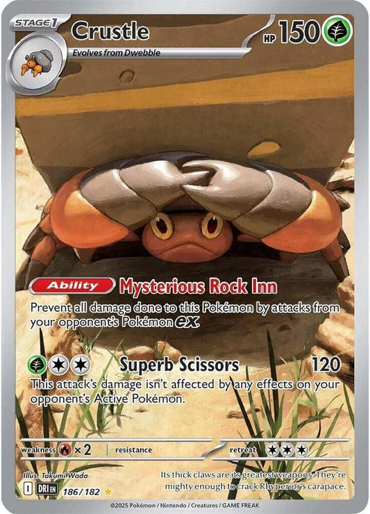 Crustle Pokemon (186/182) Destined Rivals - Near mint (NM)