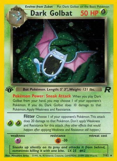 Dark Golbat - Team Rocket Holo Rare (7/82)