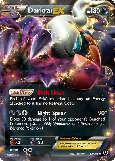 Darkrai EX Ultra Rare 63 Dark Explorers