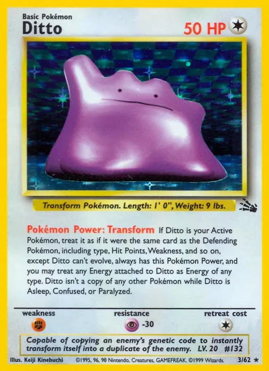 Ditto - Fossil Holo Rare (3/62)