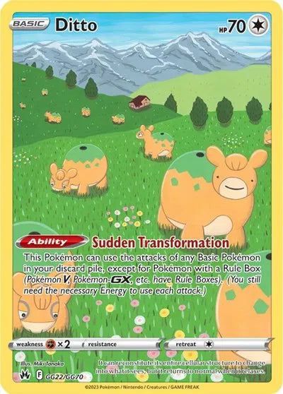 Ditto Ultra Rare GG22/GG70 Crown Zenith: Galarian Gallery