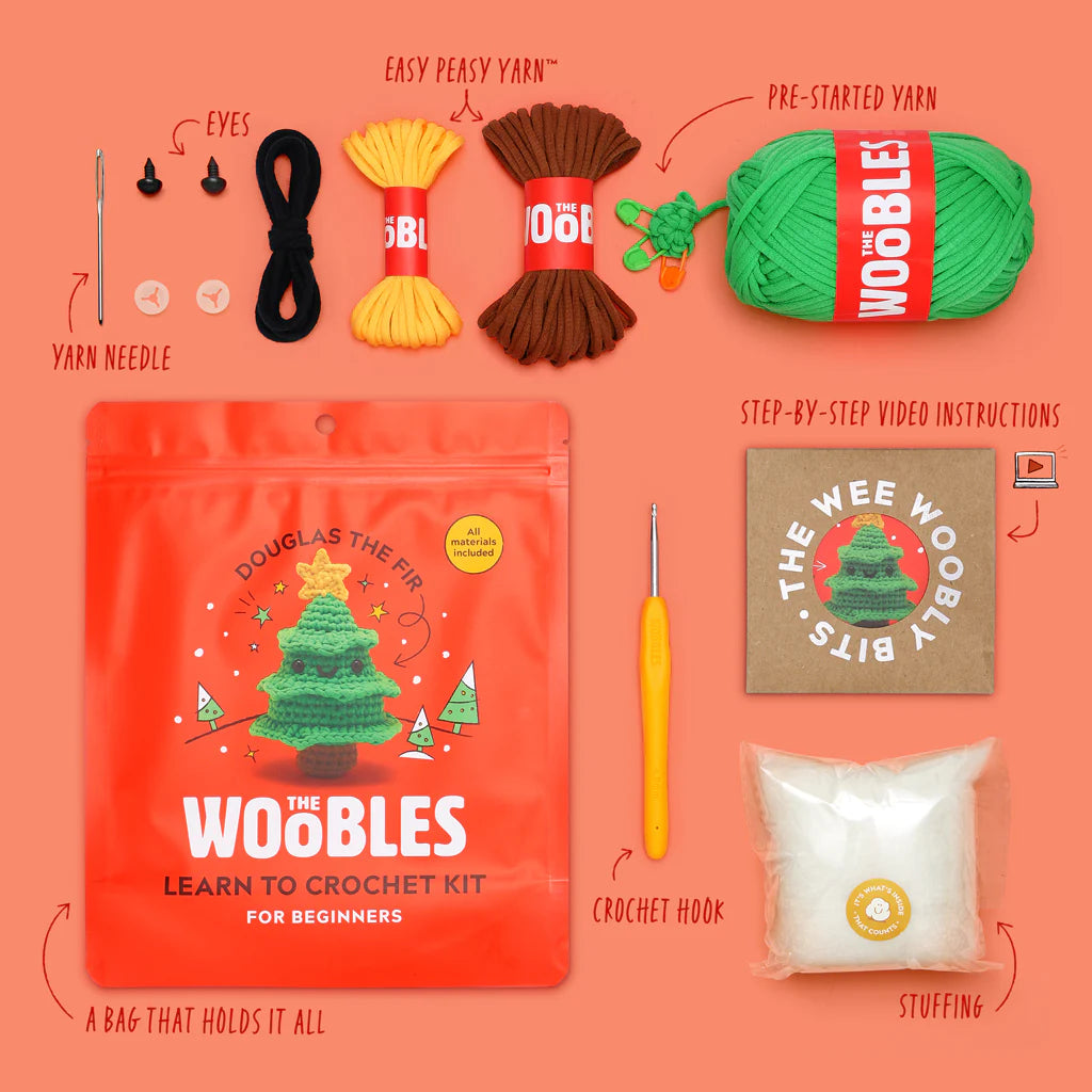 The Woobles: Douglas the Fir [Learn to Crochet Kit For Beginners]