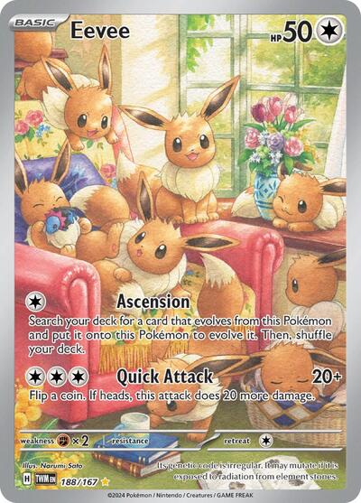 Eevee Illustration Rare 188/167 Twilight Masquerade