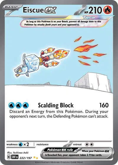Eiscue ex (222/197) Obsidian Flames