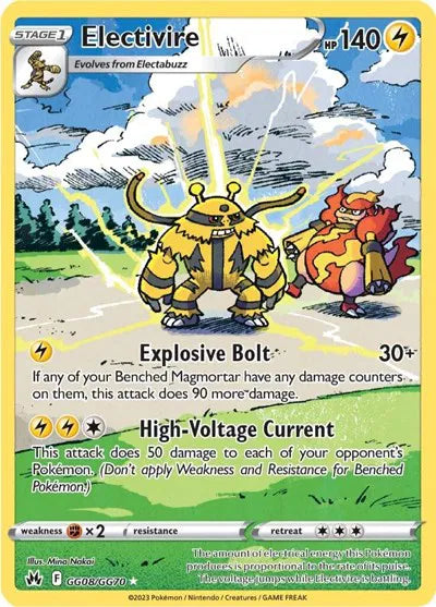 Electivire Holo Rare GG08/GG70 Crown Zenith: Galarian Gallery