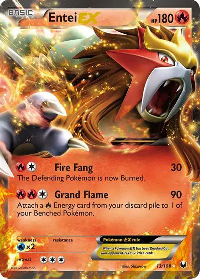 Entei EX (13/108) Dark Explorers