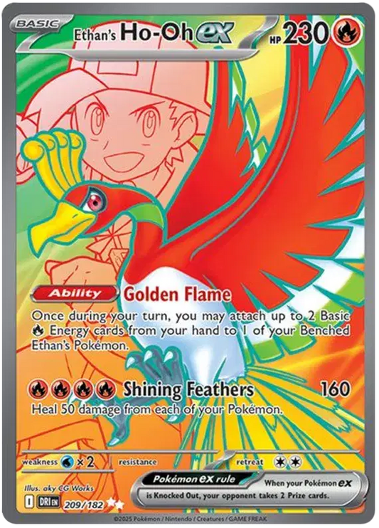 Ethan's Ho-oh ex (209/182) Destined Rivals - Near mint (NM)