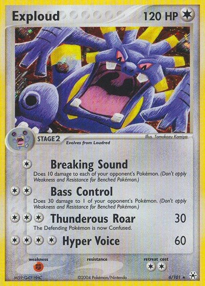 Exploud Pokemon 6 EX Hidden Legends